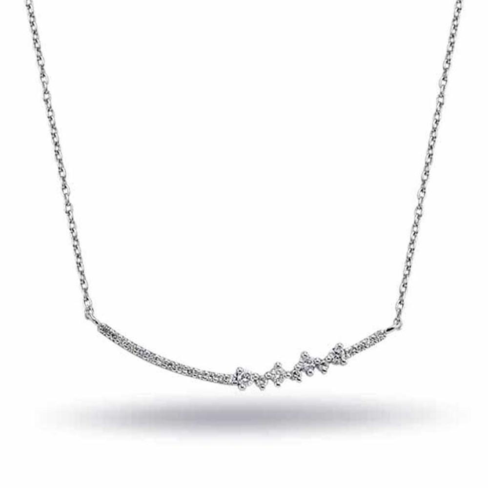 0,20 Karat Lab Pırlanta Taşlı Coronet Kolye - FP03550