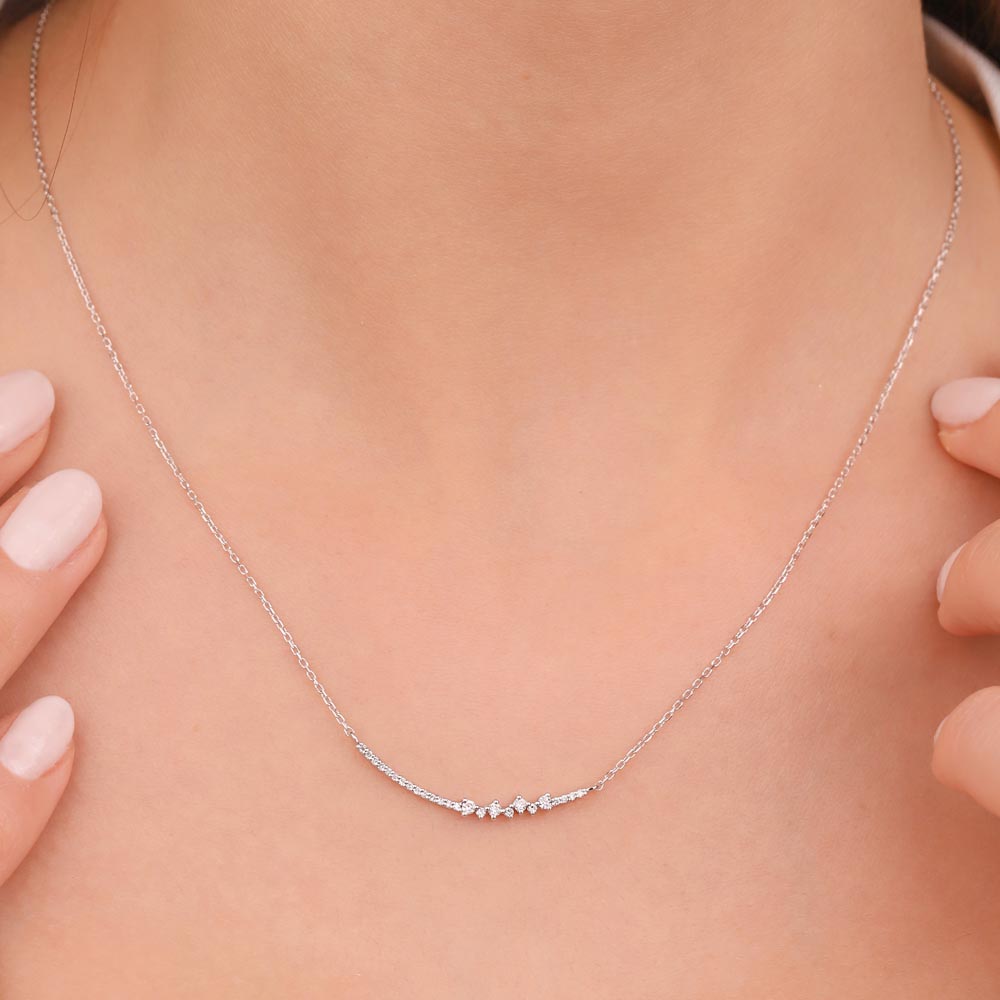 0,20 Karat Lab Pırlanta Taşlı Coronet Kolye - FP03550