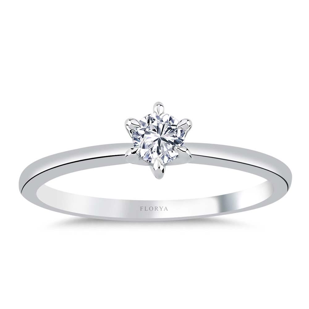 Tektaş Yüzükler 0,20 Karat Lab Pırlanta Tiffany Tektaş Yüzük - FP04741