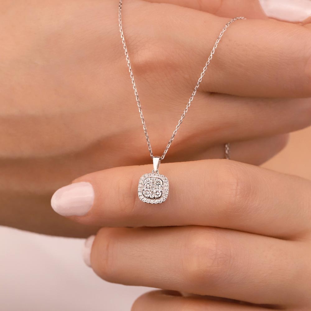 0,30 Karat Lab Pırlanta Taşlı Fantazi Kolye - FP01848
