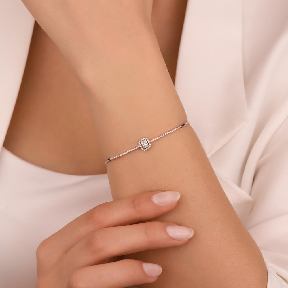 Baget Bileklikler 0,30 Karat Lab Pırlantalı Baget Taşlı Bileklik - FP03256