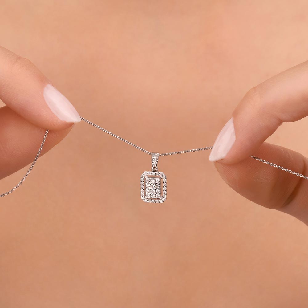 0,33 Karat Lab Pırlanta Coronet Kolye - FP02810