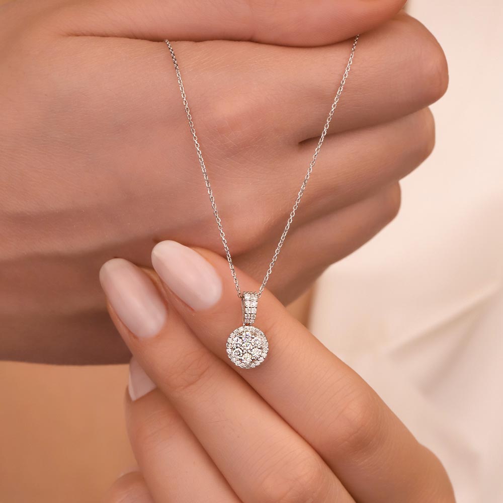 0,38 Karat Lab Pırlanta Coronet Kolye - FP08061