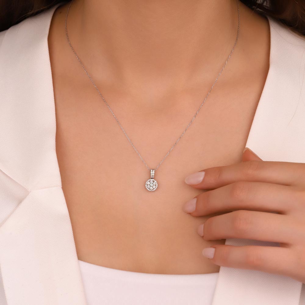 0,38 Karat Lab Pırlanta Coronet Kolye - FP08061