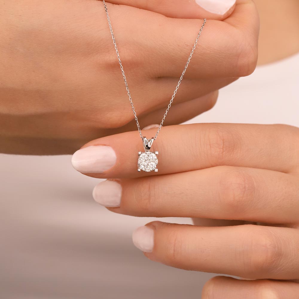 0,40 Karat Lab Pırlanta Coronet Kolye - FP01407