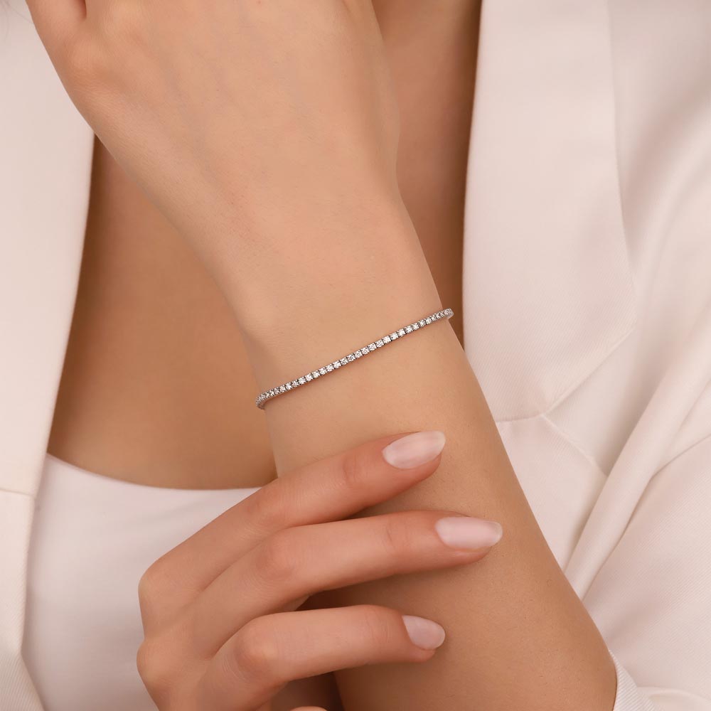 Su Yolu Bileklikler 1,00 Karat Lab Pırlanta Taşlı Su Yolu Bileklik - FP03616