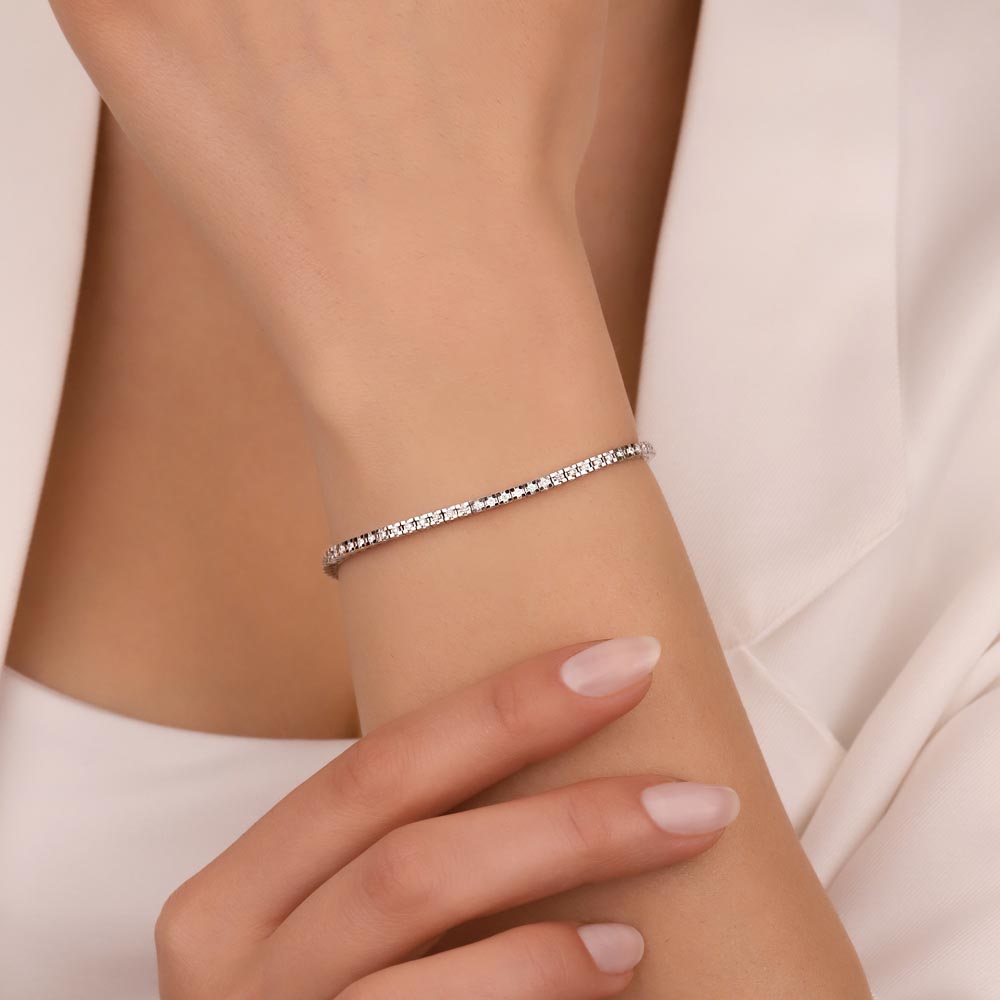Su Yolu Bileklikler 1,00 Karat Lab Pırlanta Taşlı Su Yolu Bileklik - FP01319