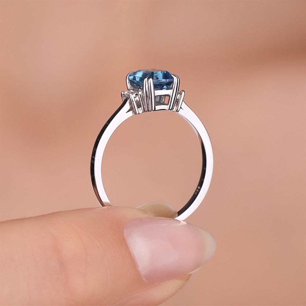 1,32 Karat Lab Pırlanta Bluetopaz Yüzük - FP01230