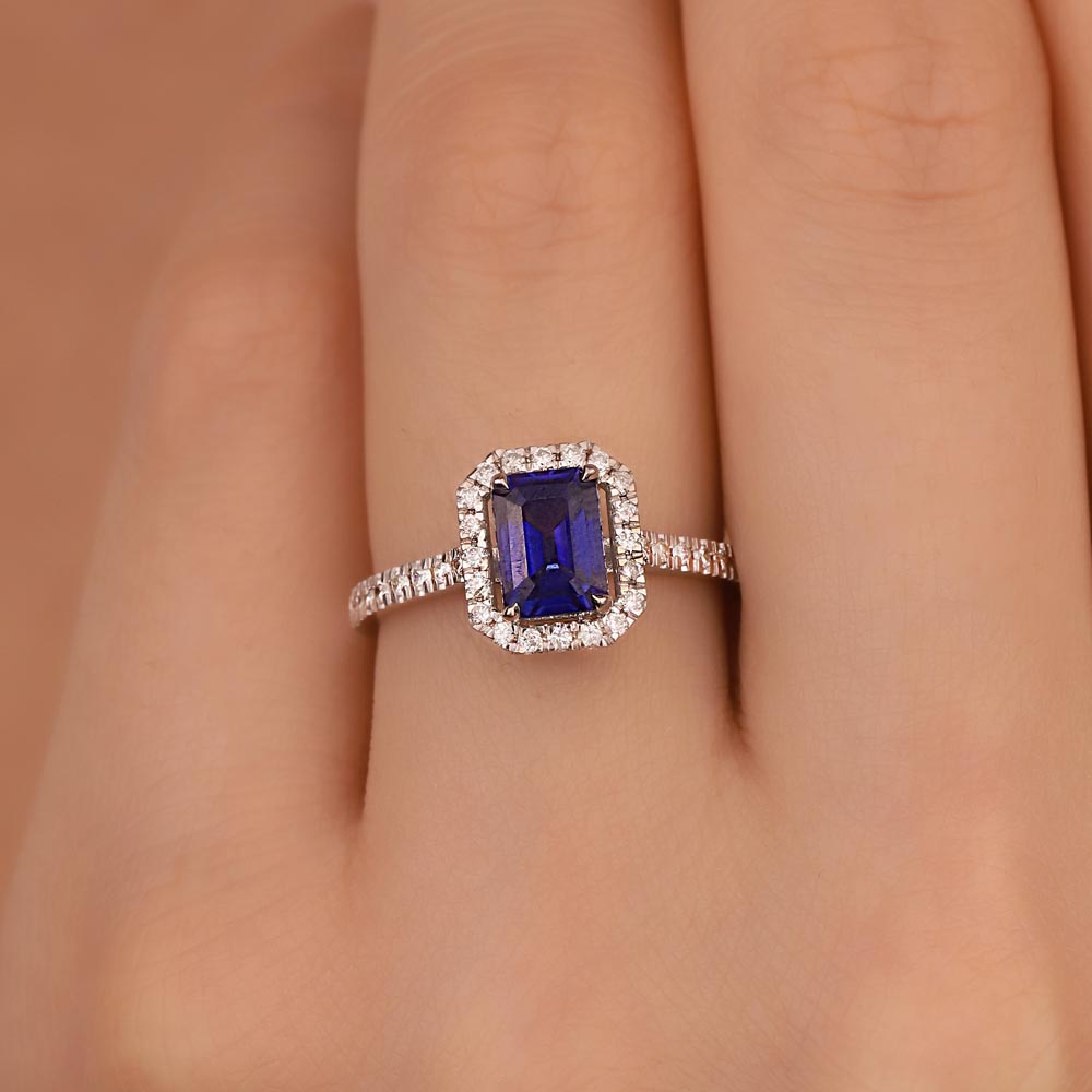 1,33 Karat Lab Pırlanta Royale Safir Yüzük - FP08702