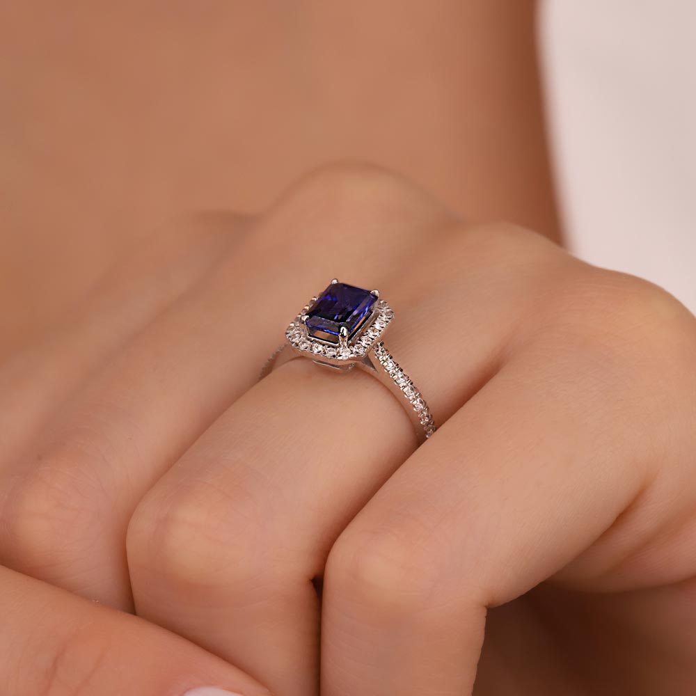 1,33 Karat Lab Pırlanta Royale Safir Yüzük - FP08702