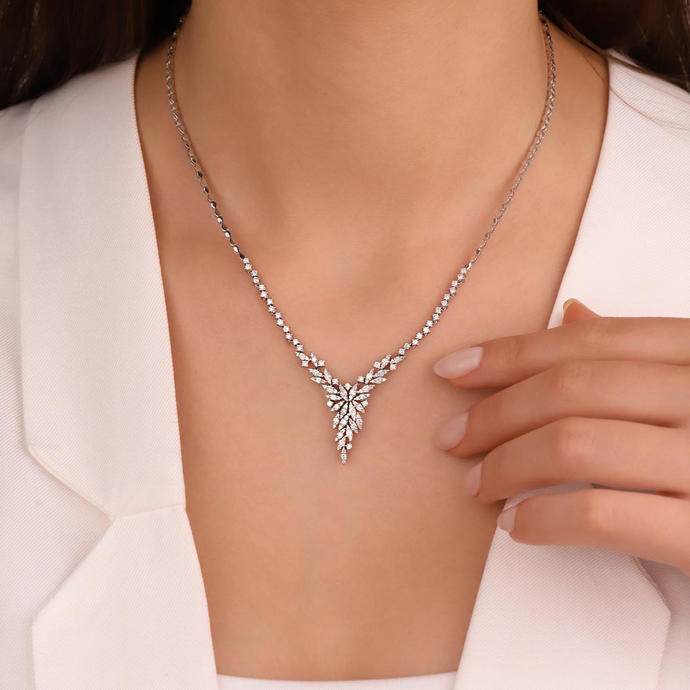 1,65 Karat Lab Pırlanta Taşlı Zincirli Gerdanlık - FP03861
