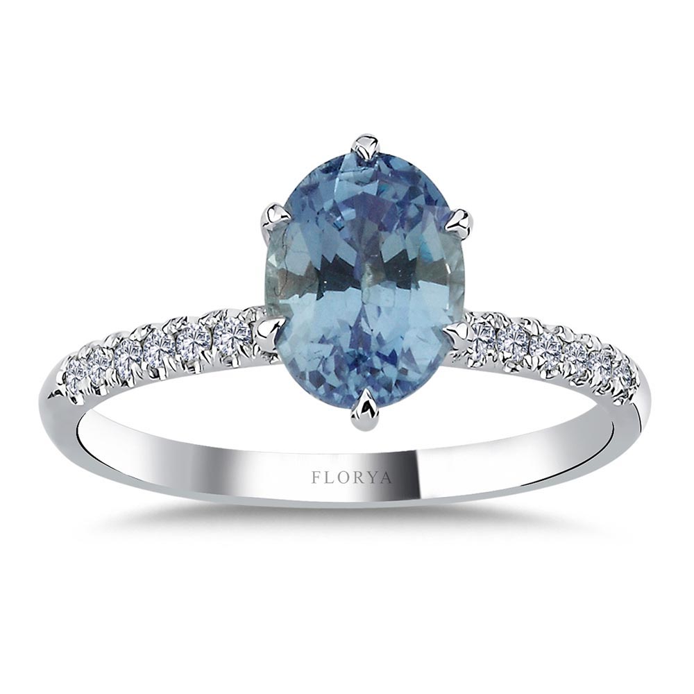 2,08 Karat Lab Pırlanta Özel Tasarım Royale Safir Yüzük - FP02669