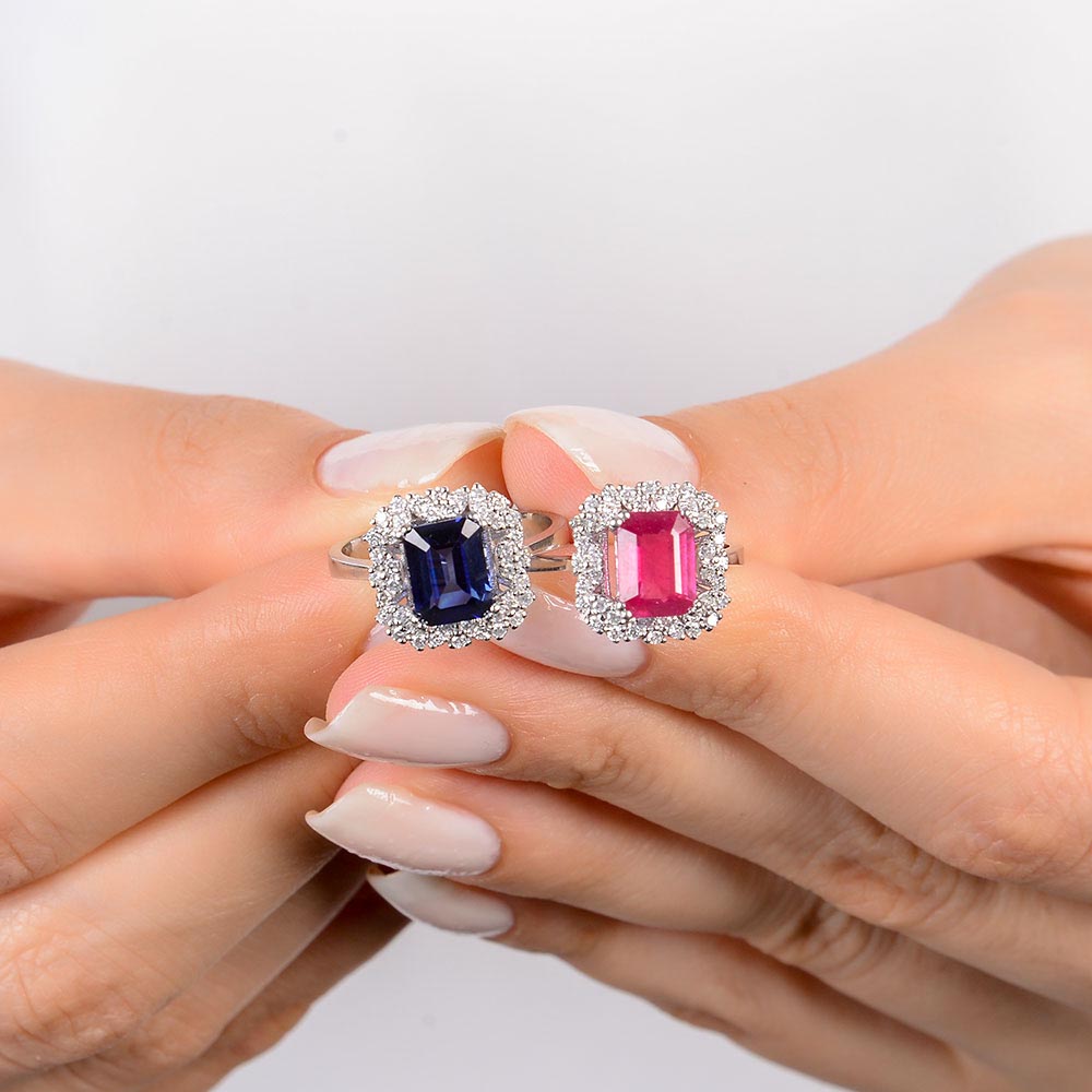 2,57 Karat Lab Pırlanta Royale Safir Yüzük - FP11210