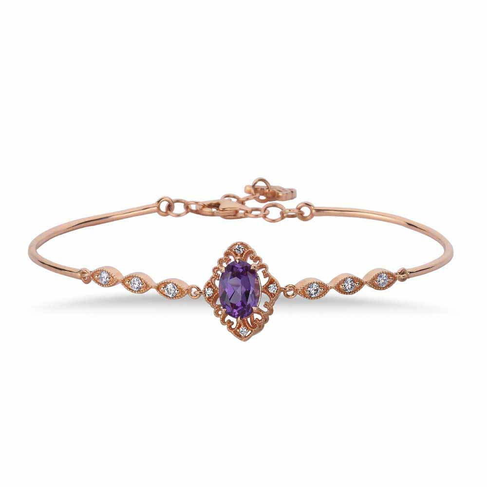 Özel Tasarım Bileklikler Lab Pırlanta Vintage Alexandrite Hediyelik Bileklik - FP05965