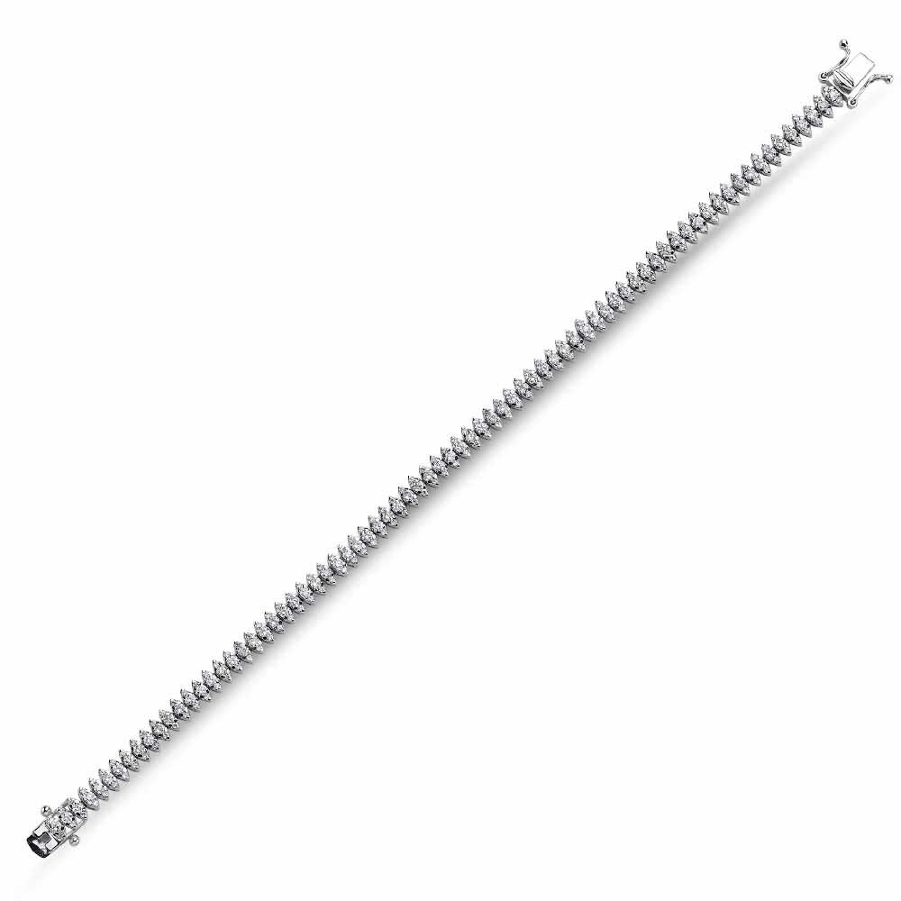 3,01 Karat Laboratuvar Pırlanta Yalancı Markiz Su Yolu Bileklik