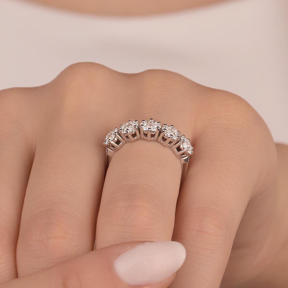 0.68 Karat Laboratuvar Pırlanta Coronet Beştaş Yüzük