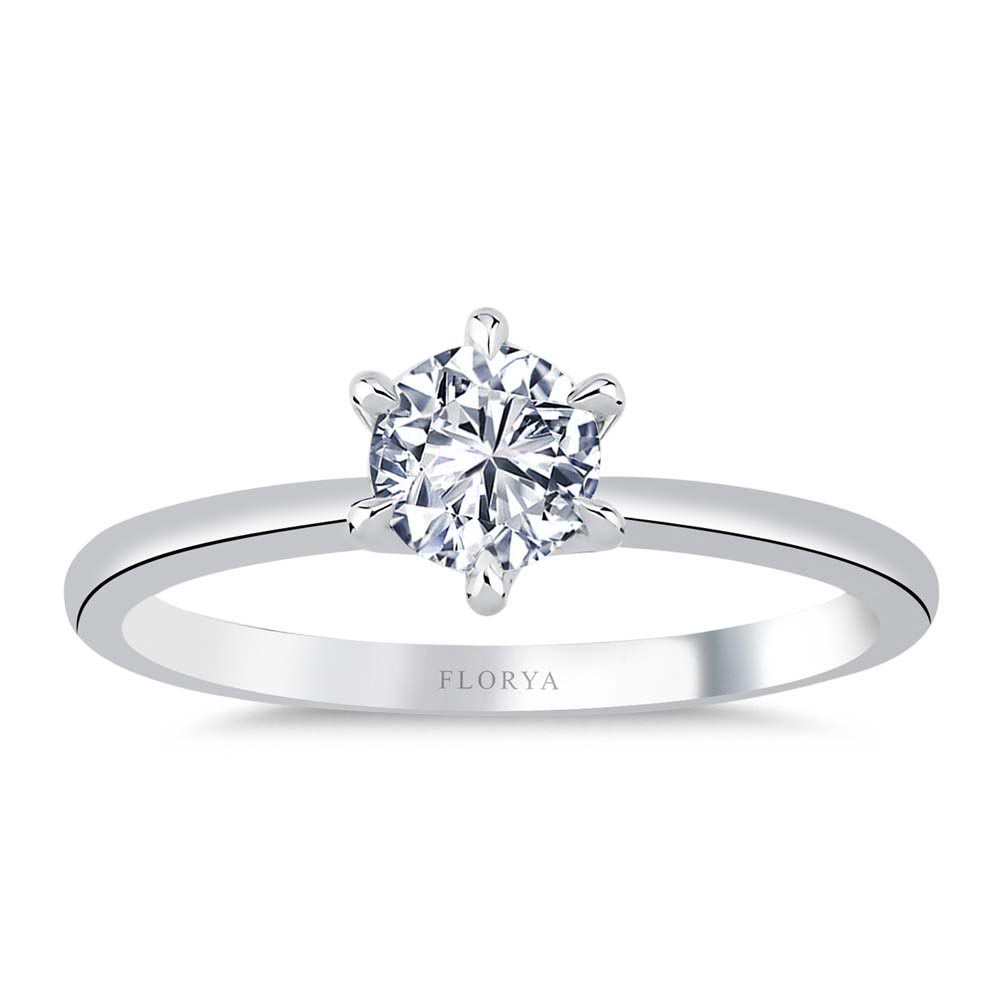 0.30 Karat Laboratuvar Pırlanta Tiffany Forever Tektaş Yüzük