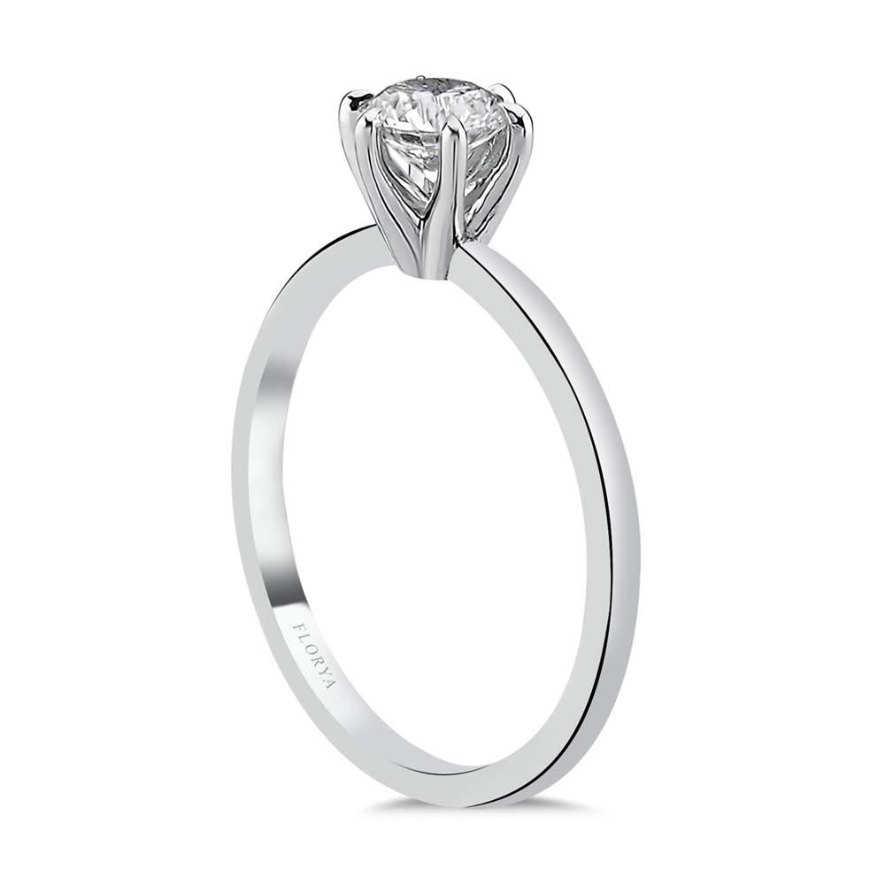 0.30 Karat Laboratuvar Pırlanta Tiffany Forever Tektaş Yüzük