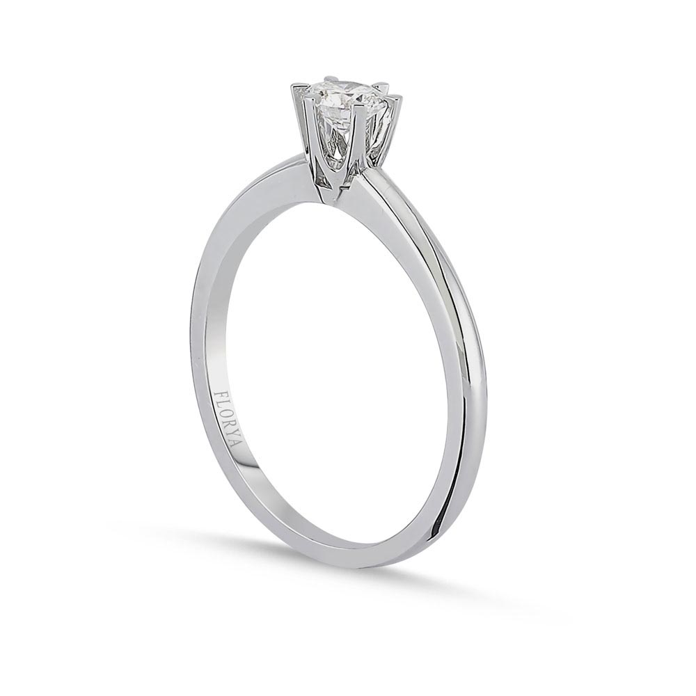 0,30 Karat Laboratuvar Pırlanta Tiffany Charm Tektaş Yüzük