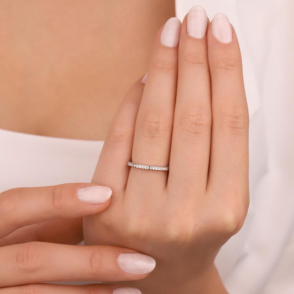 0,20 ct Laboratuvar Pırlanta Taşlı Yarımtur Yüzük
